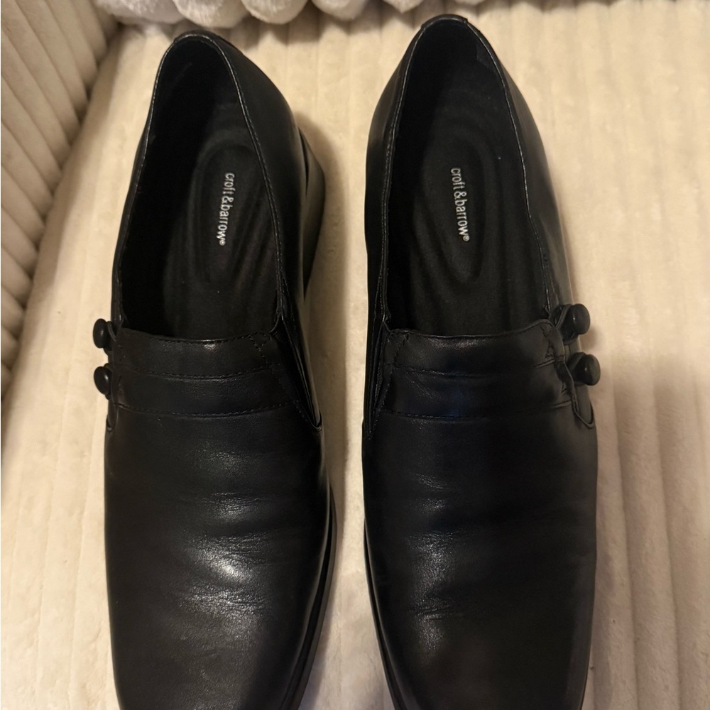 Croft & Barrow Black Leather Slip-On Loafers